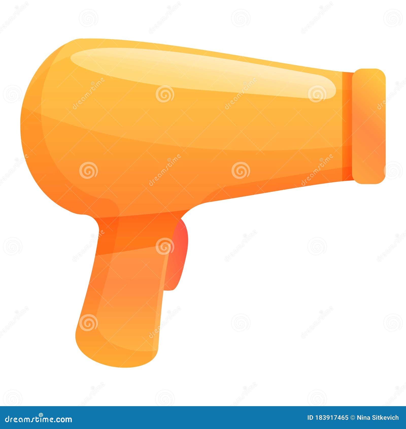 Hair Dryer Icon, Cartoon Style Stock Vector - Illustration of blowdryer