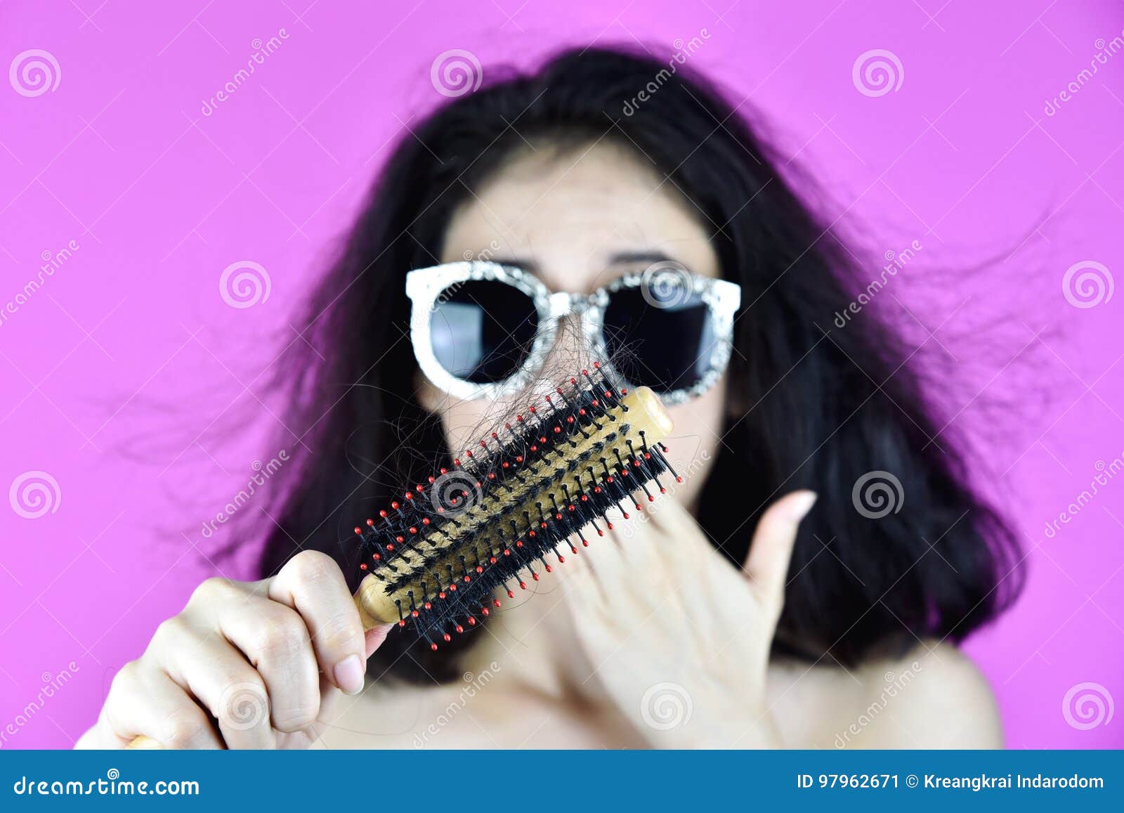 Hair fall problem. stock image. Image of haircare, healthcare 97962671