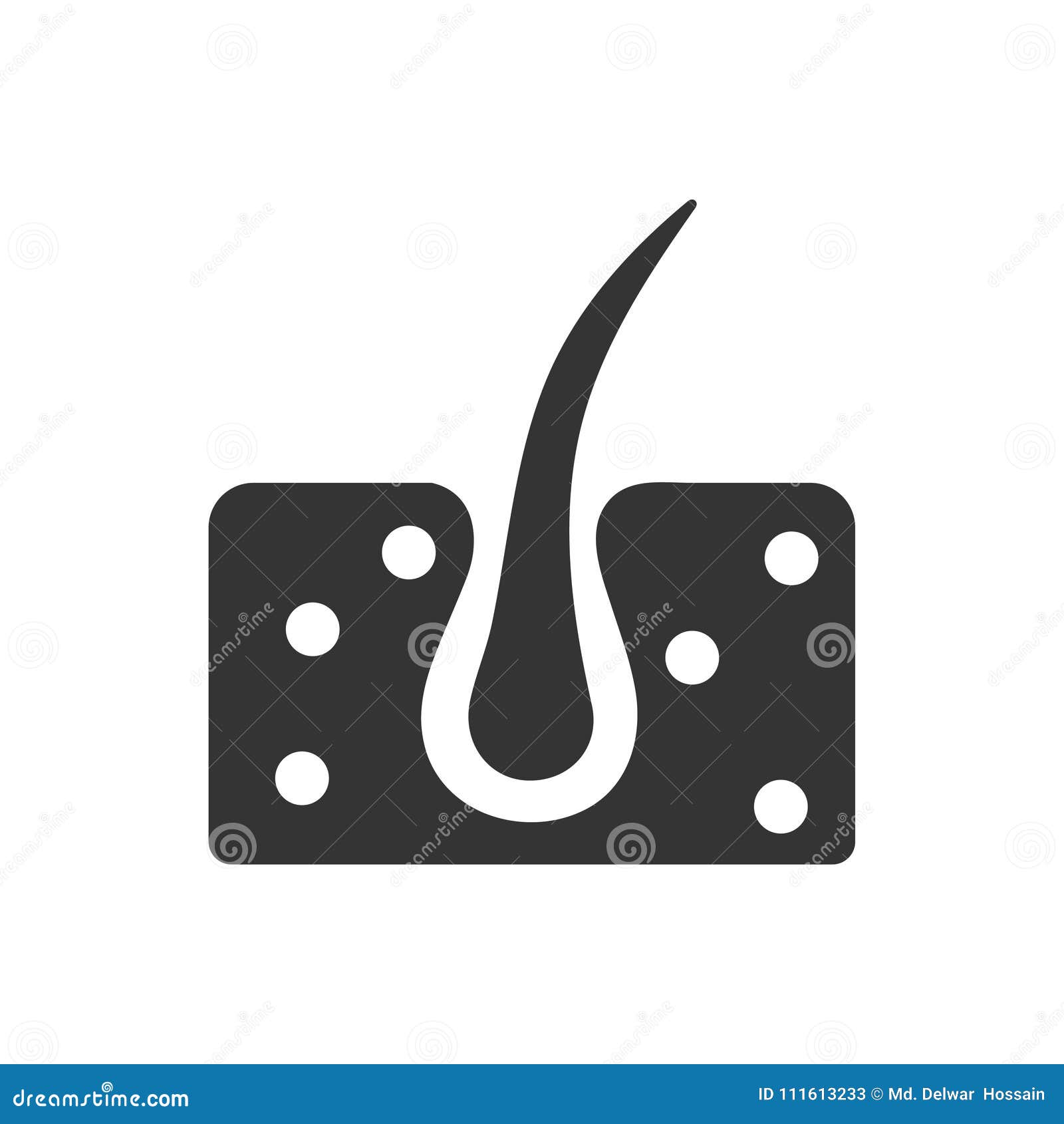 Hair Growth Icon stock vector. Illustration of growth - 111613233