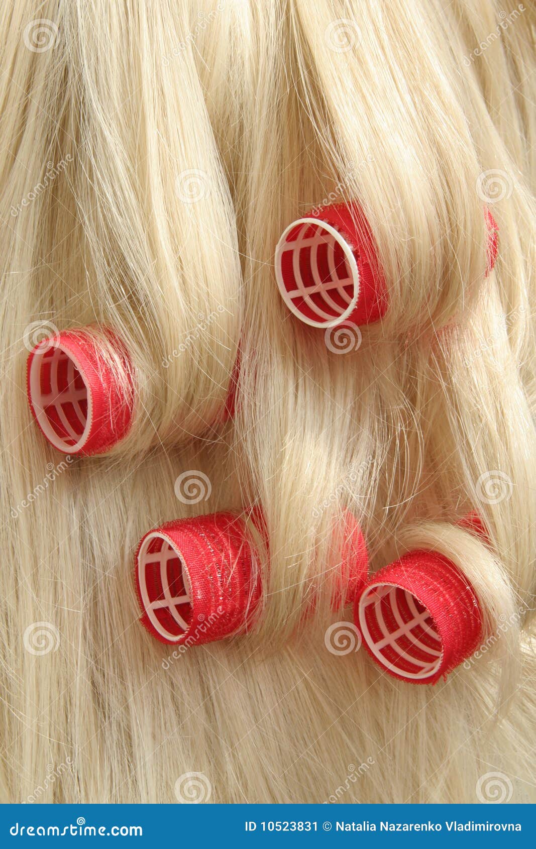 hair in hair rollers