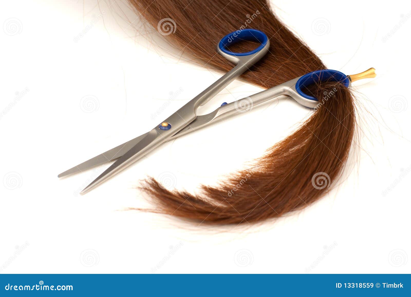 Hair lock in scissors ring stock image. Image of healthy - 13318559