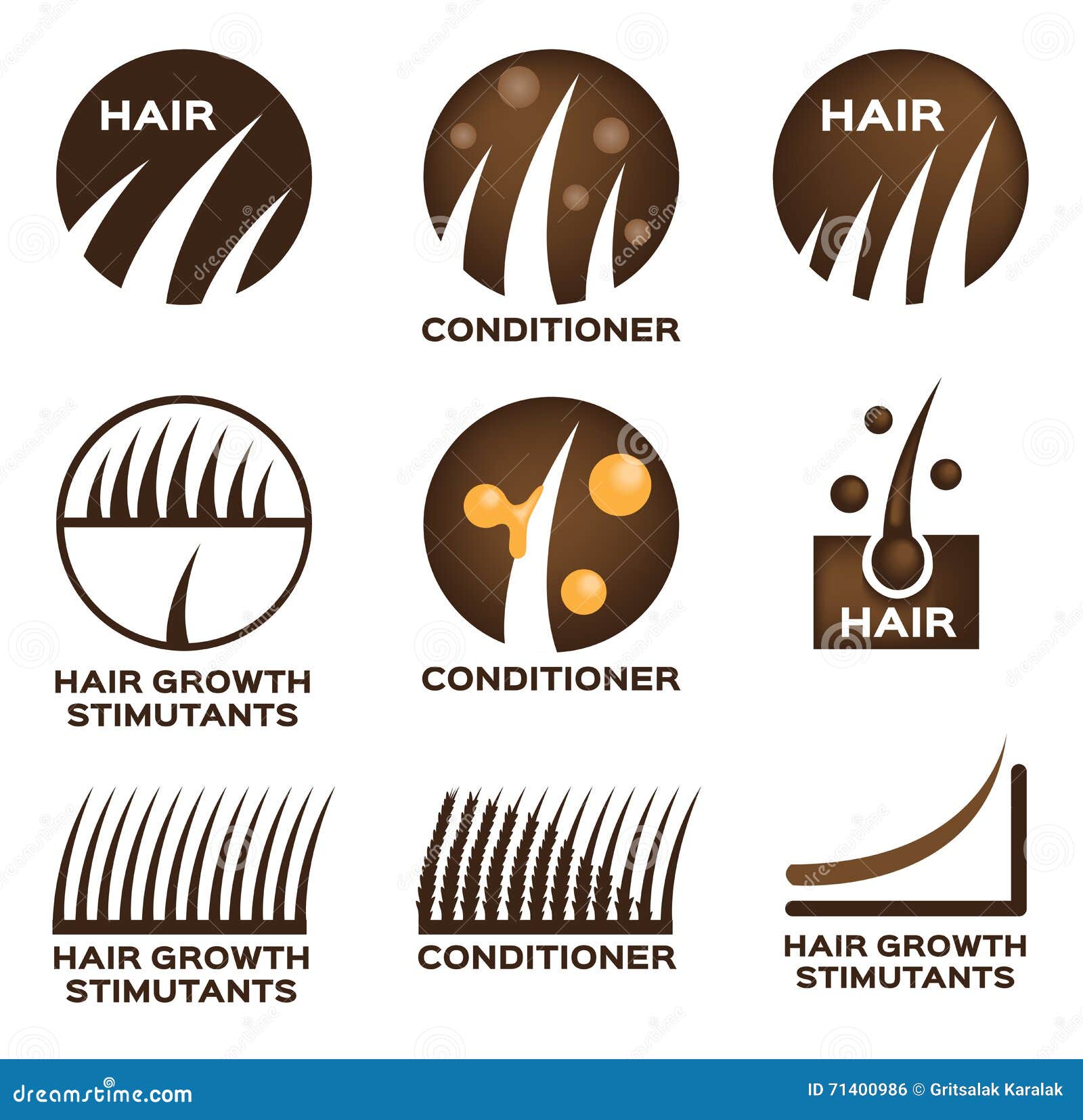 Hair logo set stock vector. Illustration of mpoo, repair 71400986