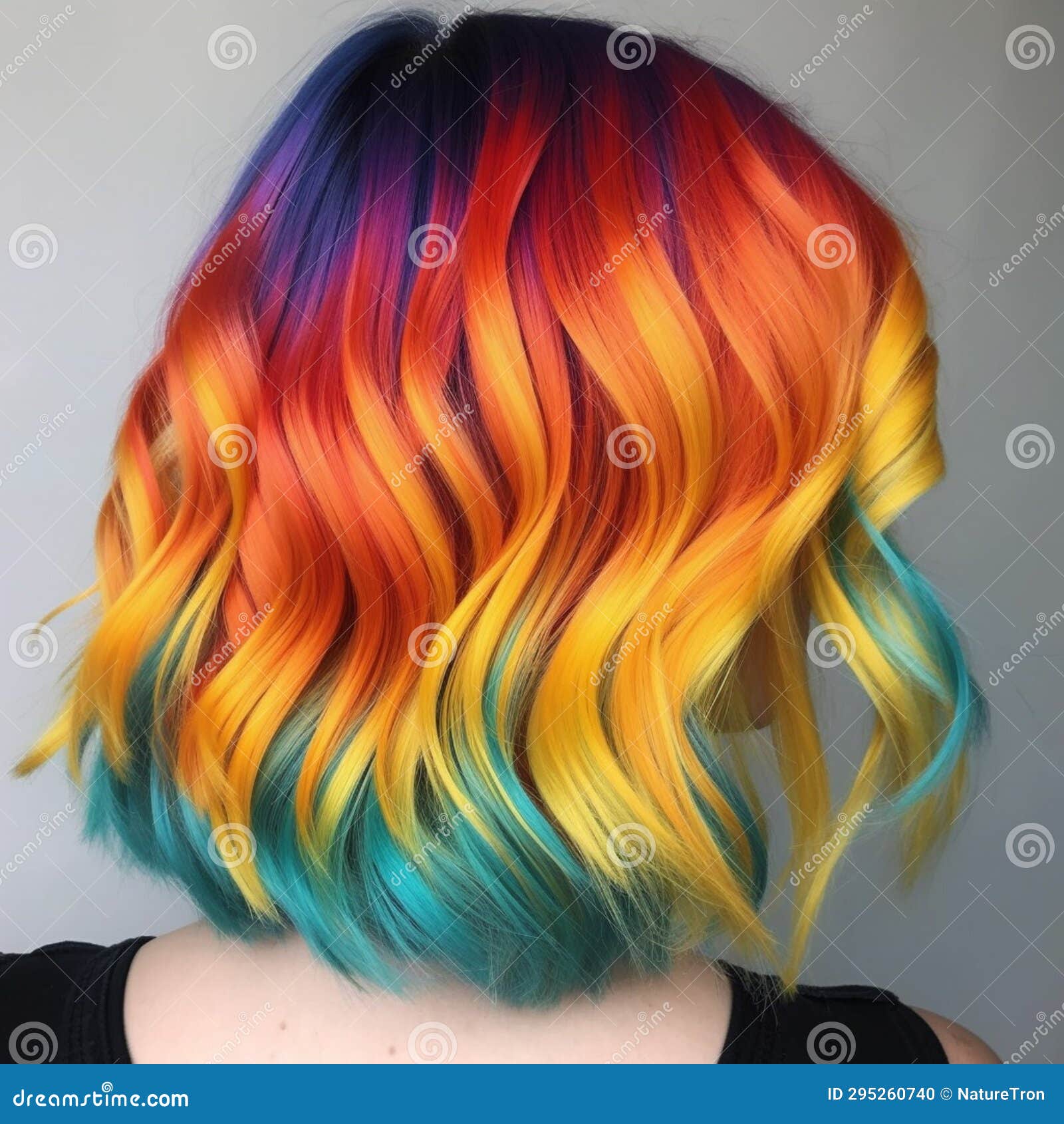 Hair with Long Hair Woman with Long Hair Style Stock Illustration