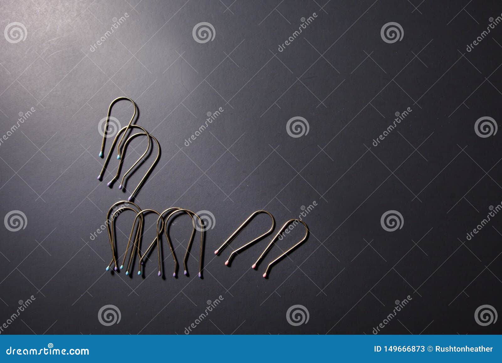 Hair Pins For Curling Rollers Horizontal Stock Image Image Of