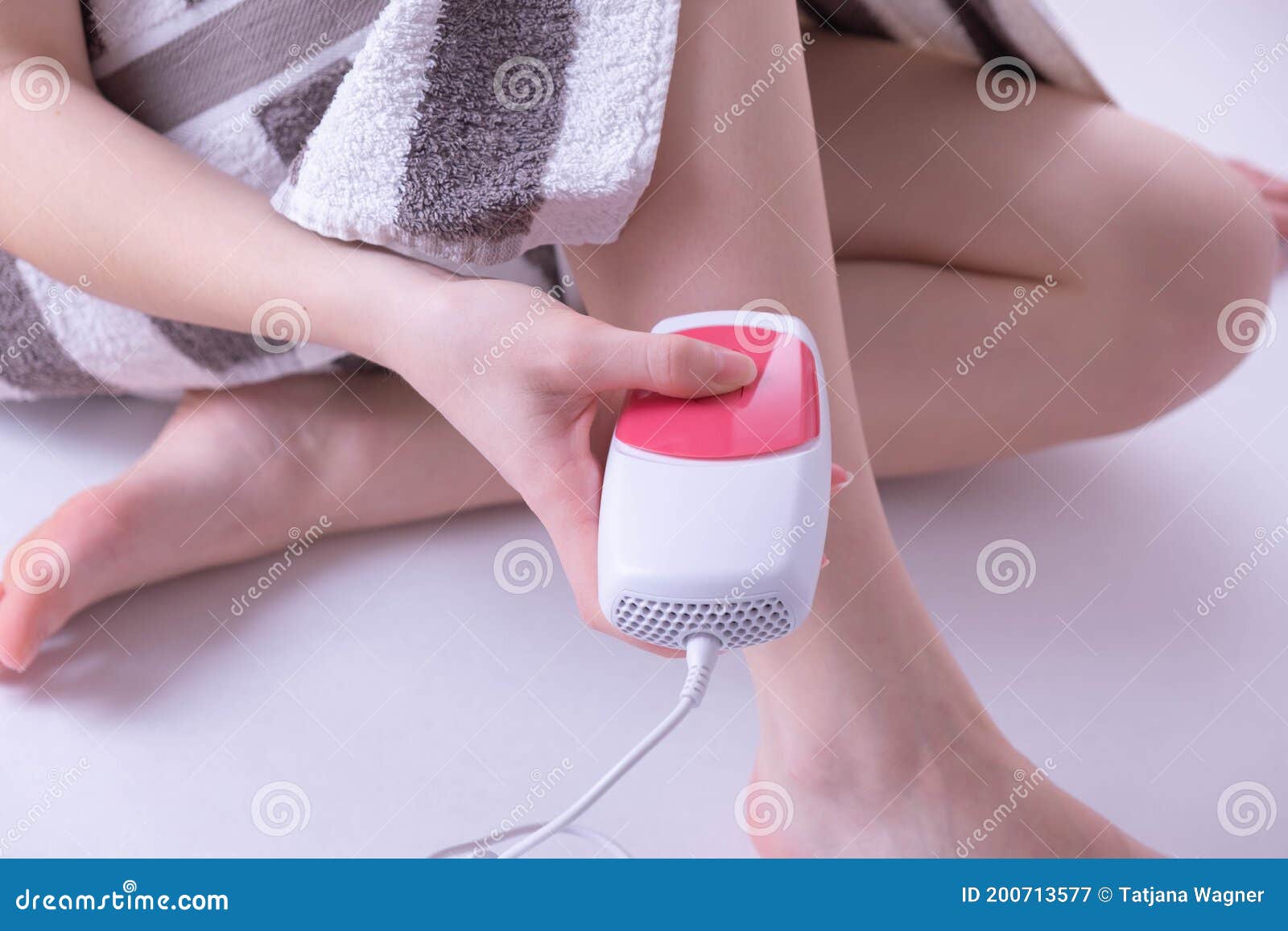 Hair Removal on the Legs at Home Stock Image Image of cosmetics, body