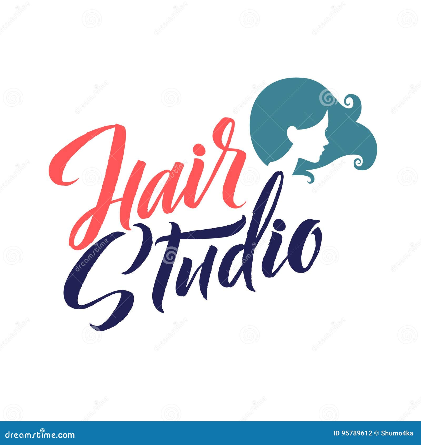 Hair Salon. Logo Beauty Vector Lettering. Custom Handmade Calligraphy ...