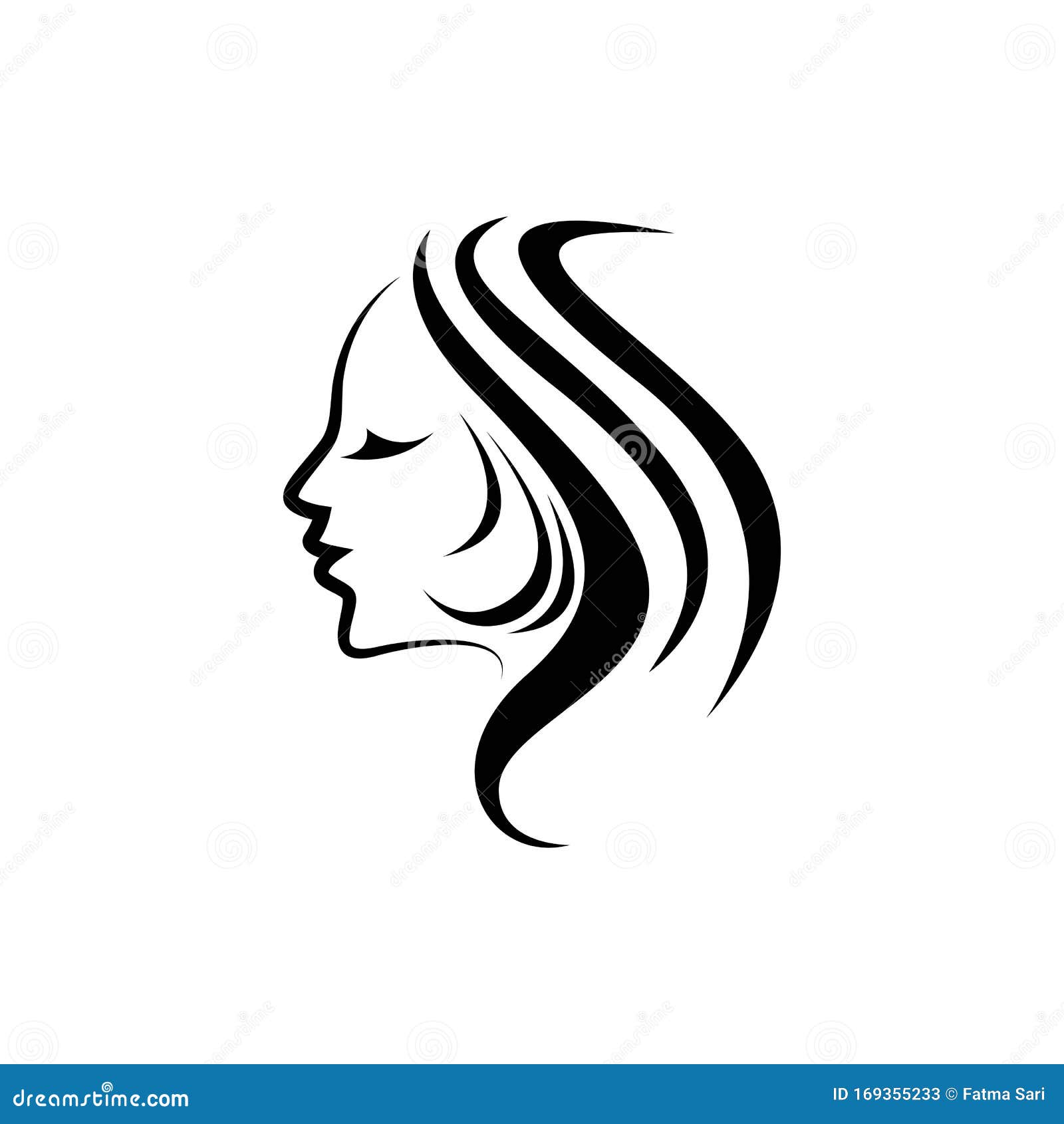 Hair Salon Logo Vector Icon Stock Vector Illustration Of Black