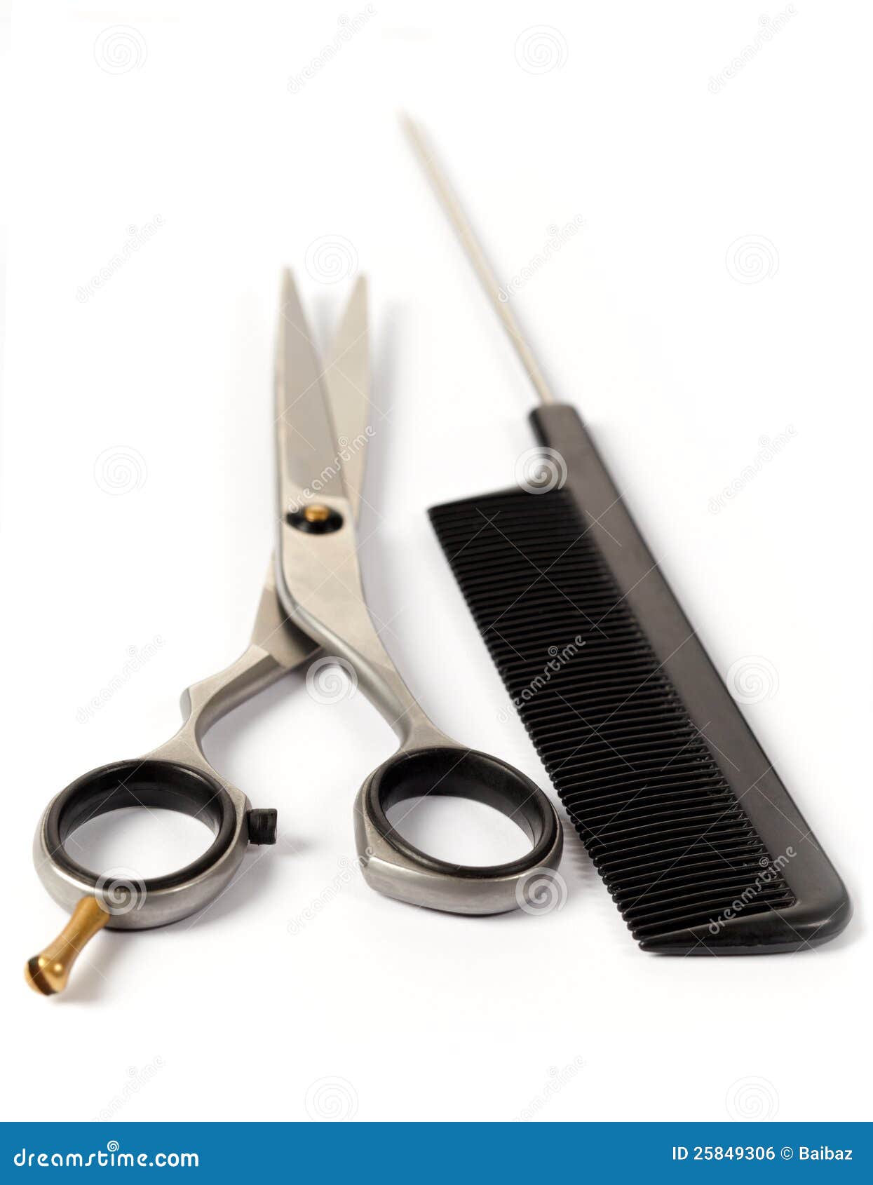 Hair scissors and comb stock photo. Image of salon, scissors 25849306