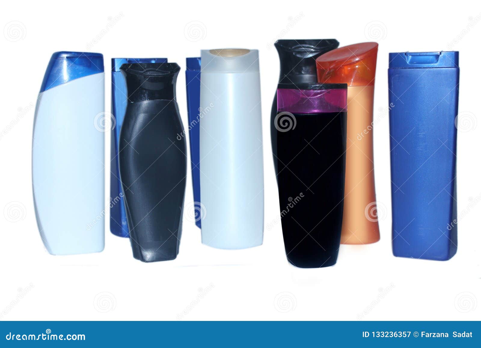 Hair shampoo bottles stock image. Image of shine, open 133236357