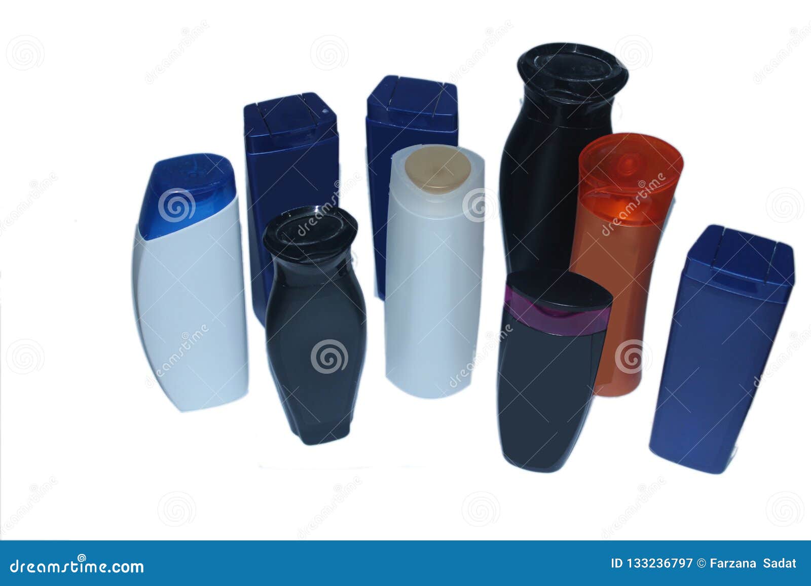 Hair shampoo bottles stock image. Image of curly, family 133236797