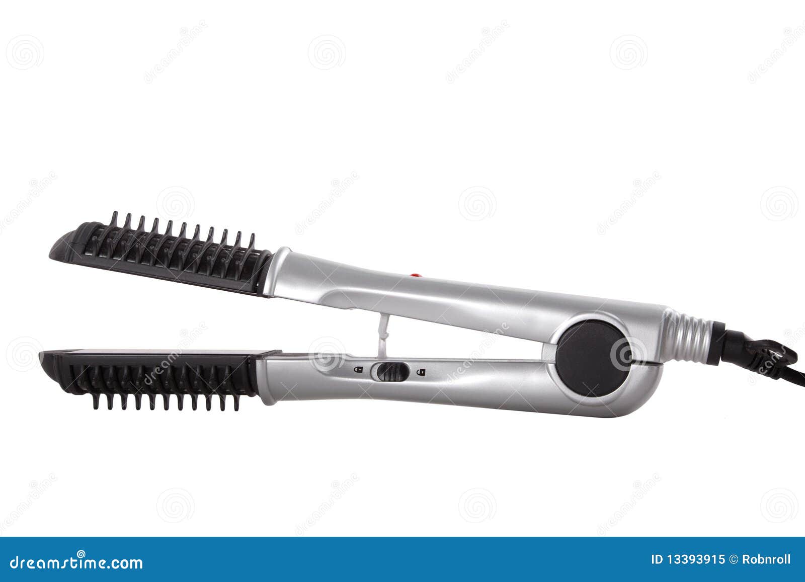 Hair Straighteners. Isolated Over White Stock Image Image of domestic, heat 13393915