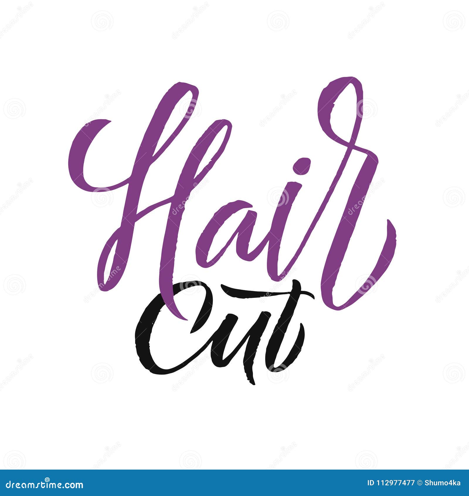 Hair Studio. Logo Beauty Vector Lettering. Custom Handmade Calligraphy ...