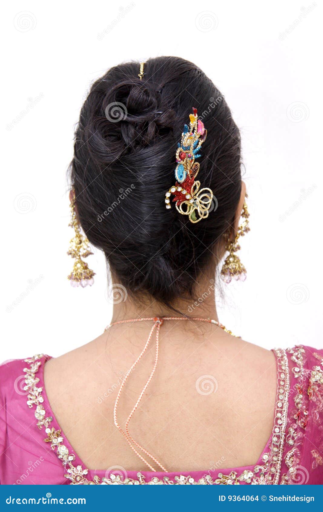 Hair Style Of An Indian Woman Stock Images - Image: 9364064