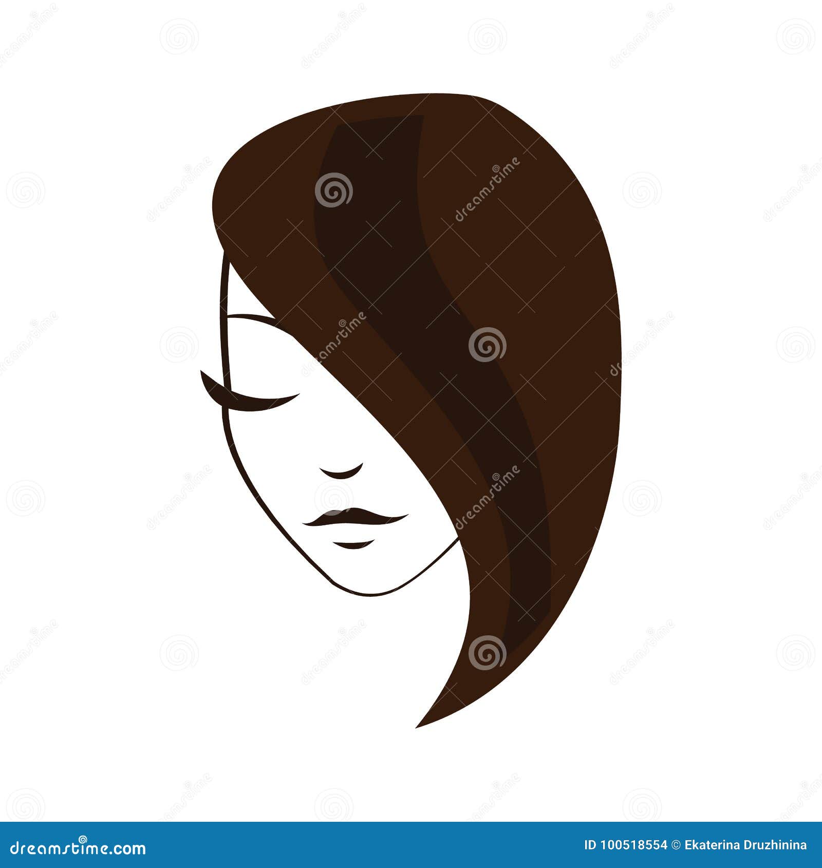 Women Face with Straight Hair Stock Vector - Illustration of shampoo, salon: 100518554 Women Face with Straight Hair Stock Vector - Illustration of shampoo, salon: 100518554