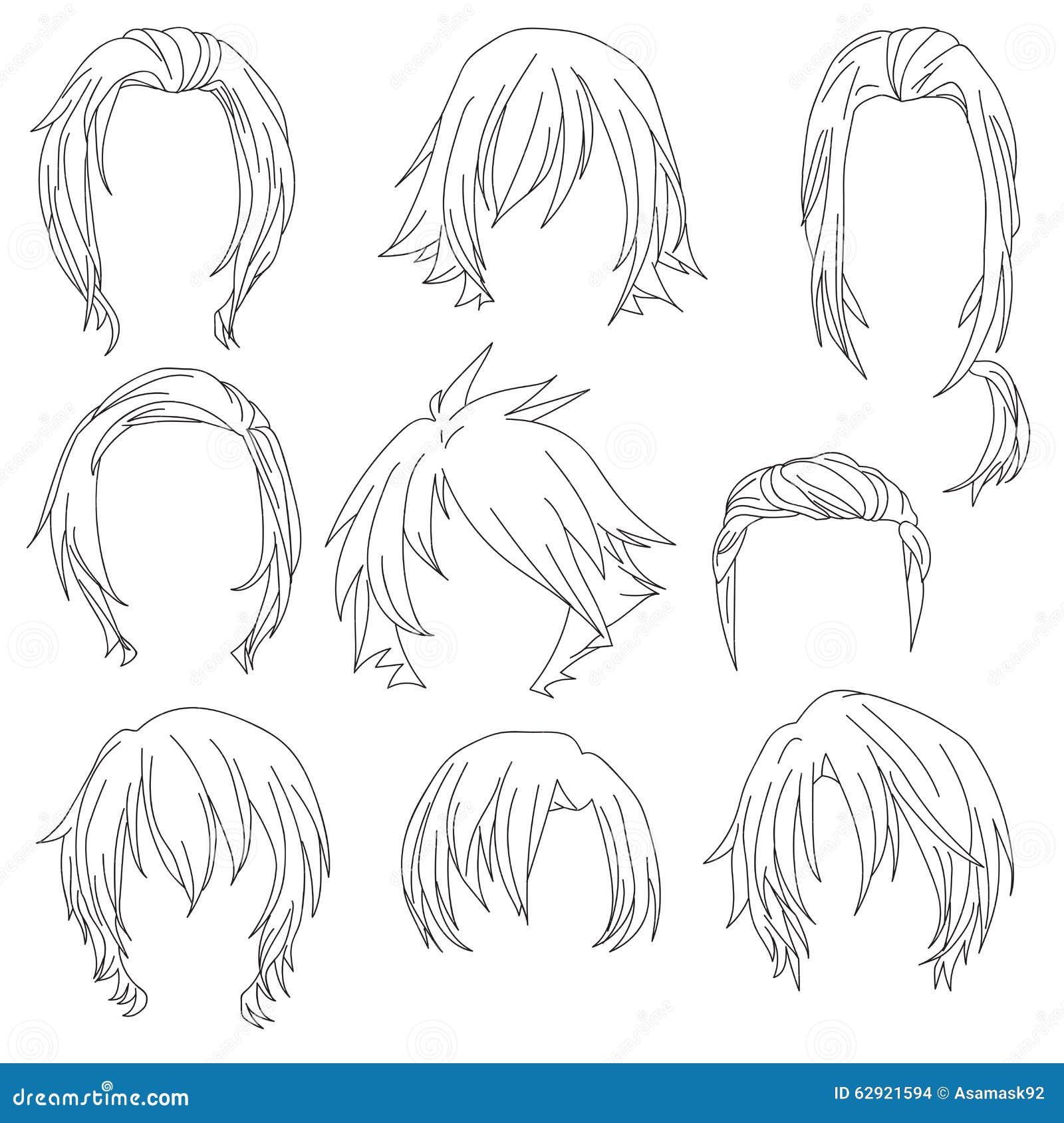 Curly male hair | Anime hairstyles male, Anime hair, How to draw hair