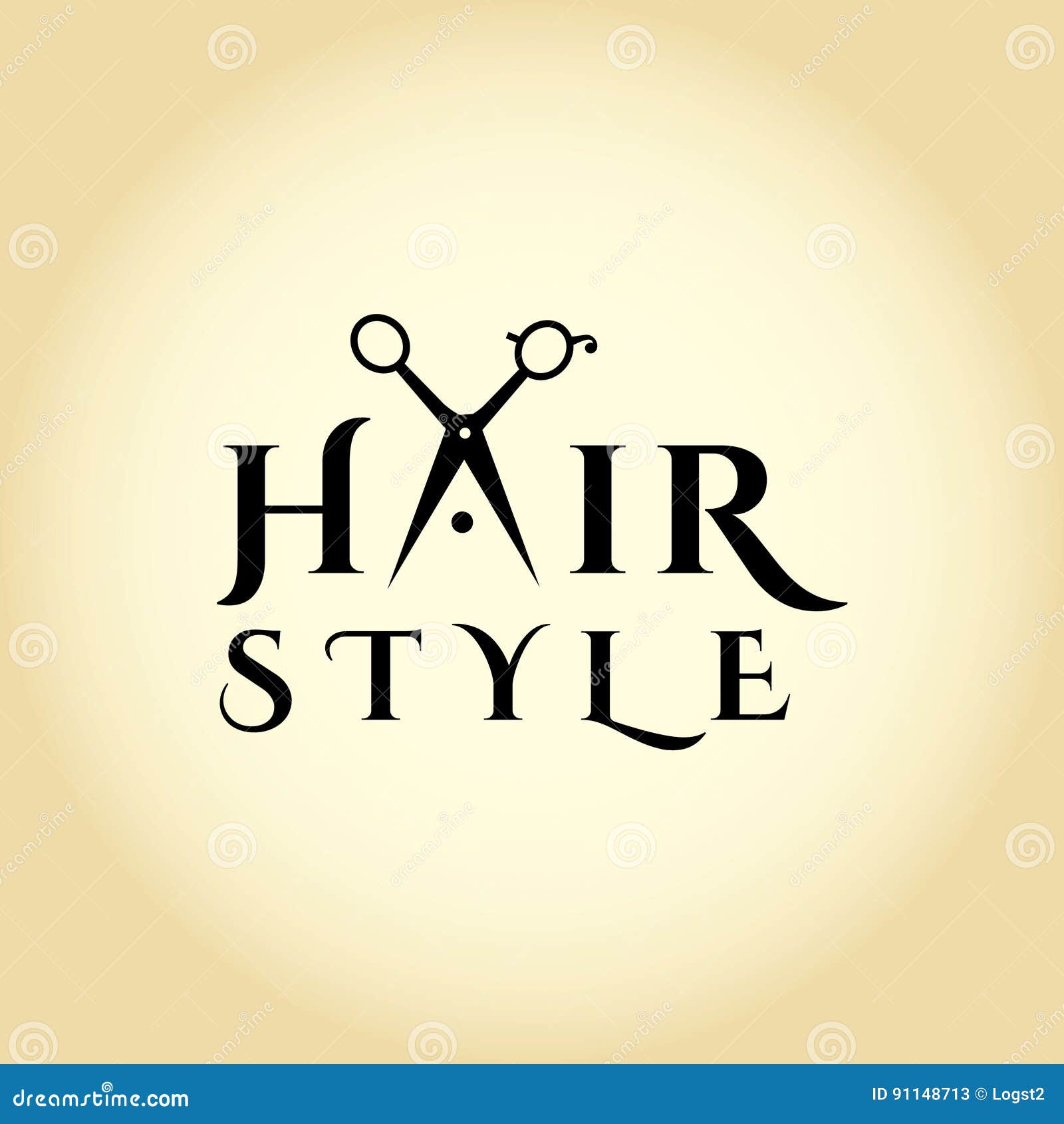 hair stylist  logo. hair salon emblem