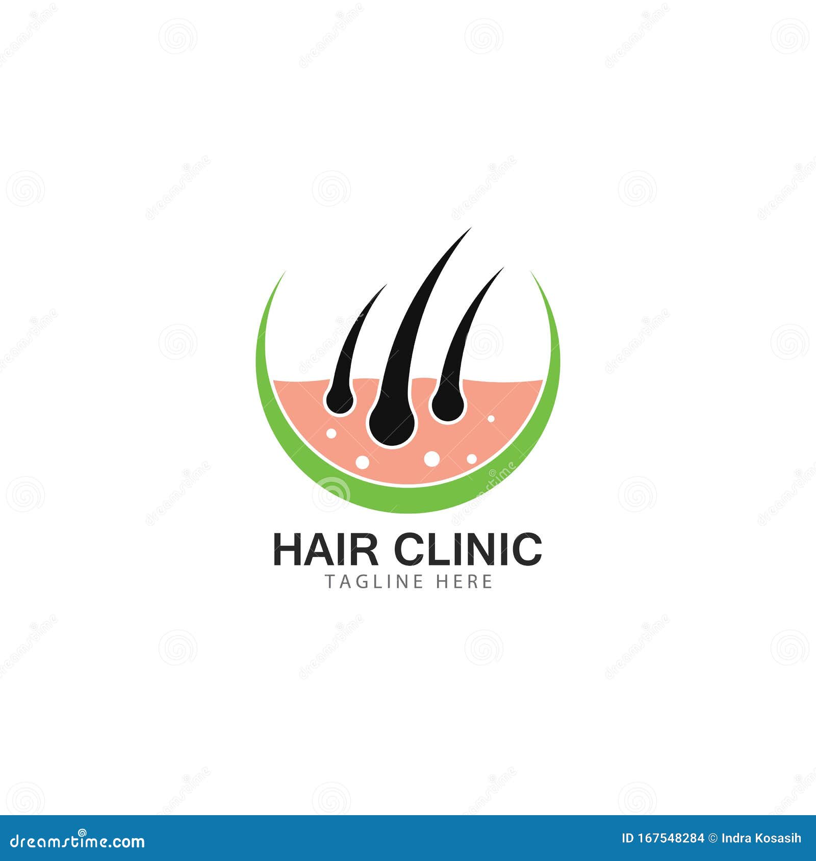 Hair Treatment Dermatology Logo Template Icon Vector Illustration Stock ...