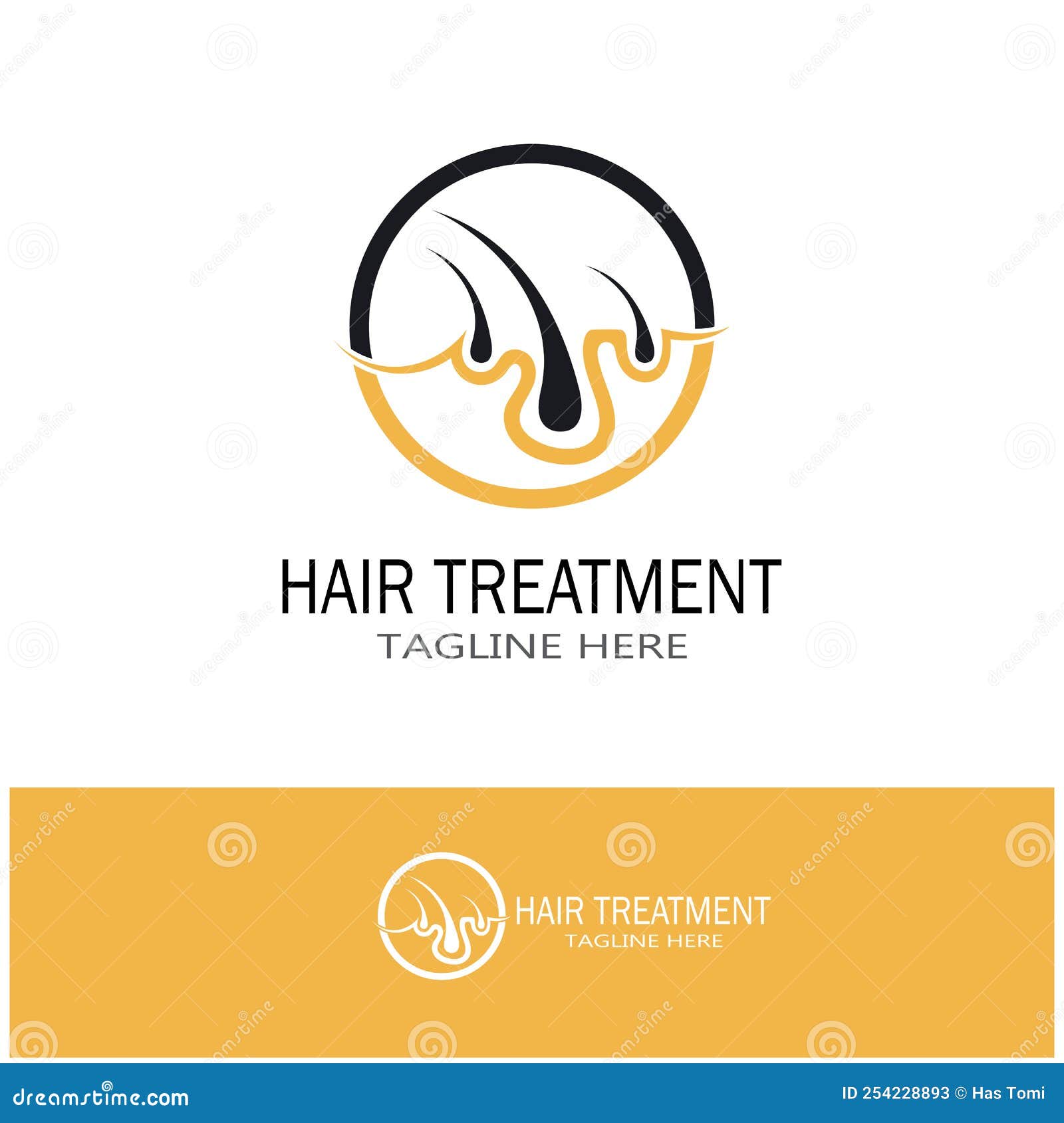 Hair Treatment Logo Removal Logo Vector Image Design Illustration Stock ...