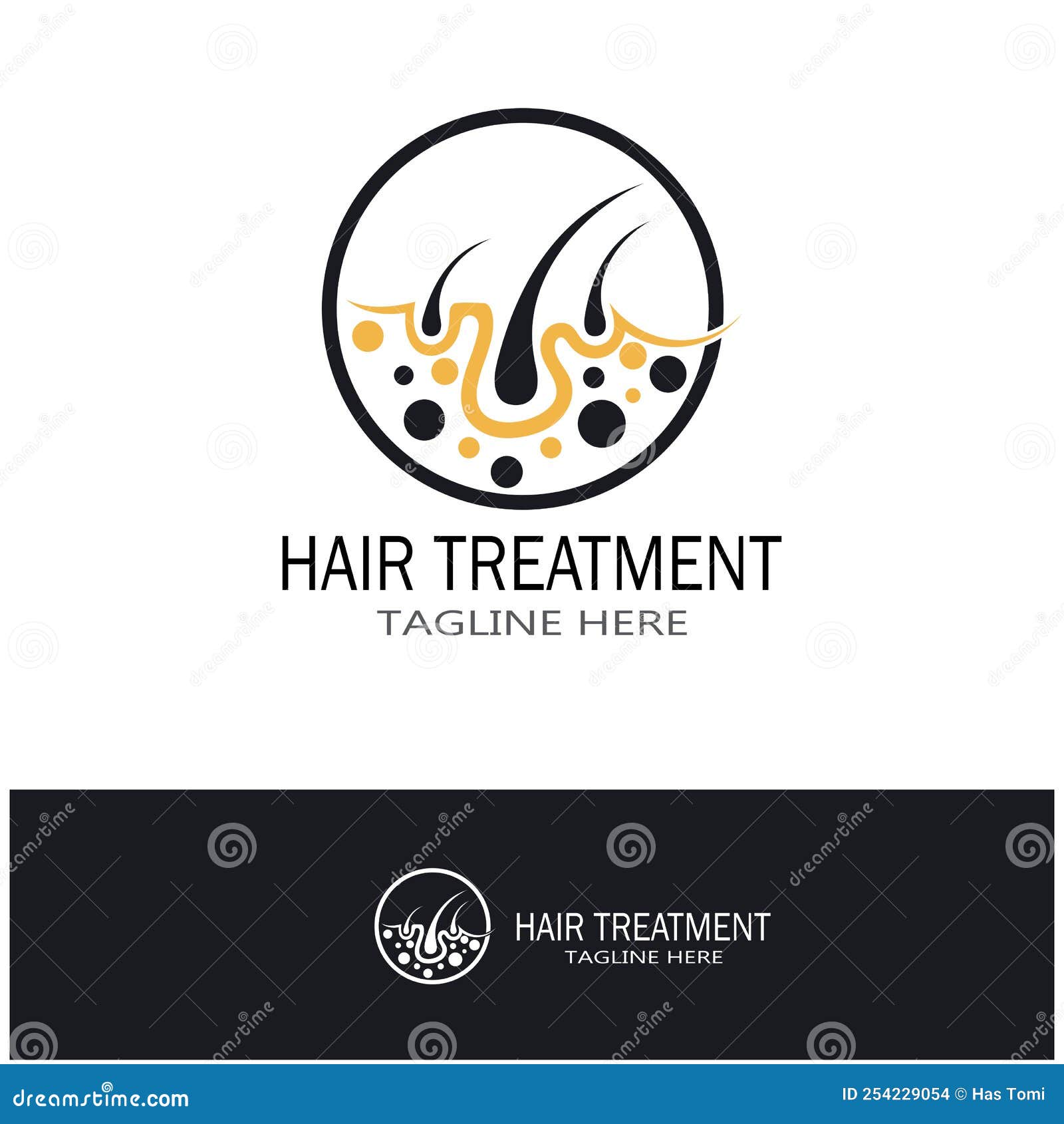 Hair Treatment Logo Removal Logo Vector Image Design Illustration Stock ...