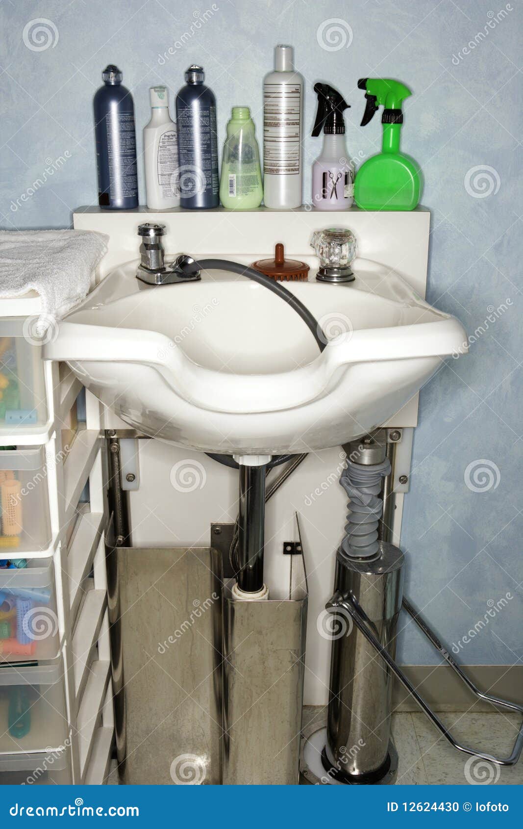 Hair Washing Sink at Salon stock photo. Image of objects - 12624430
