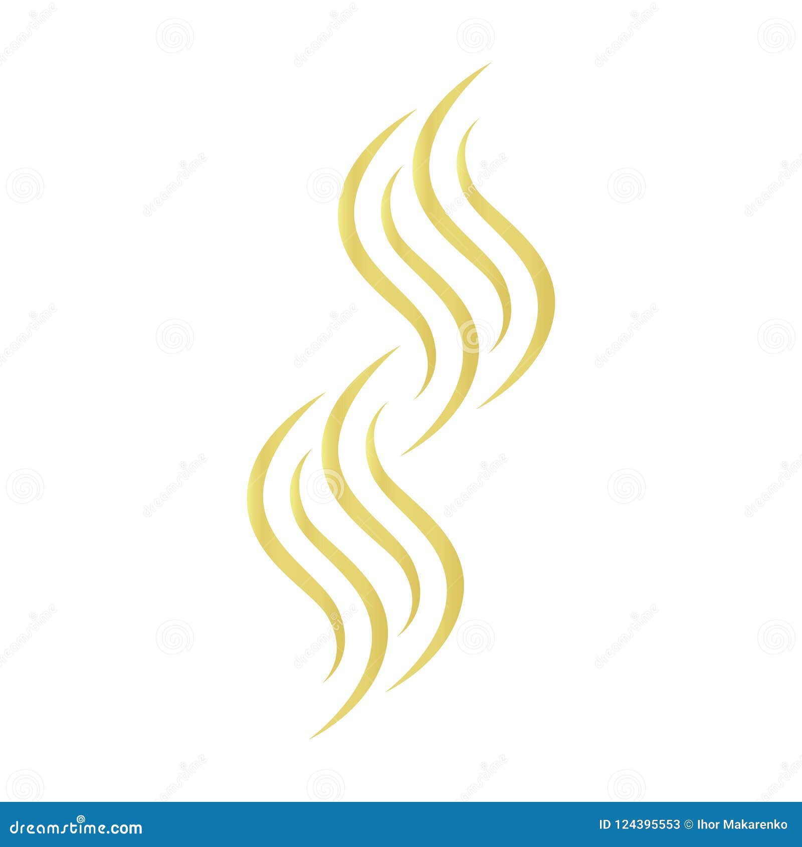 Gold Hair Vector Icon on a White Background Stock Vector - Illustration
