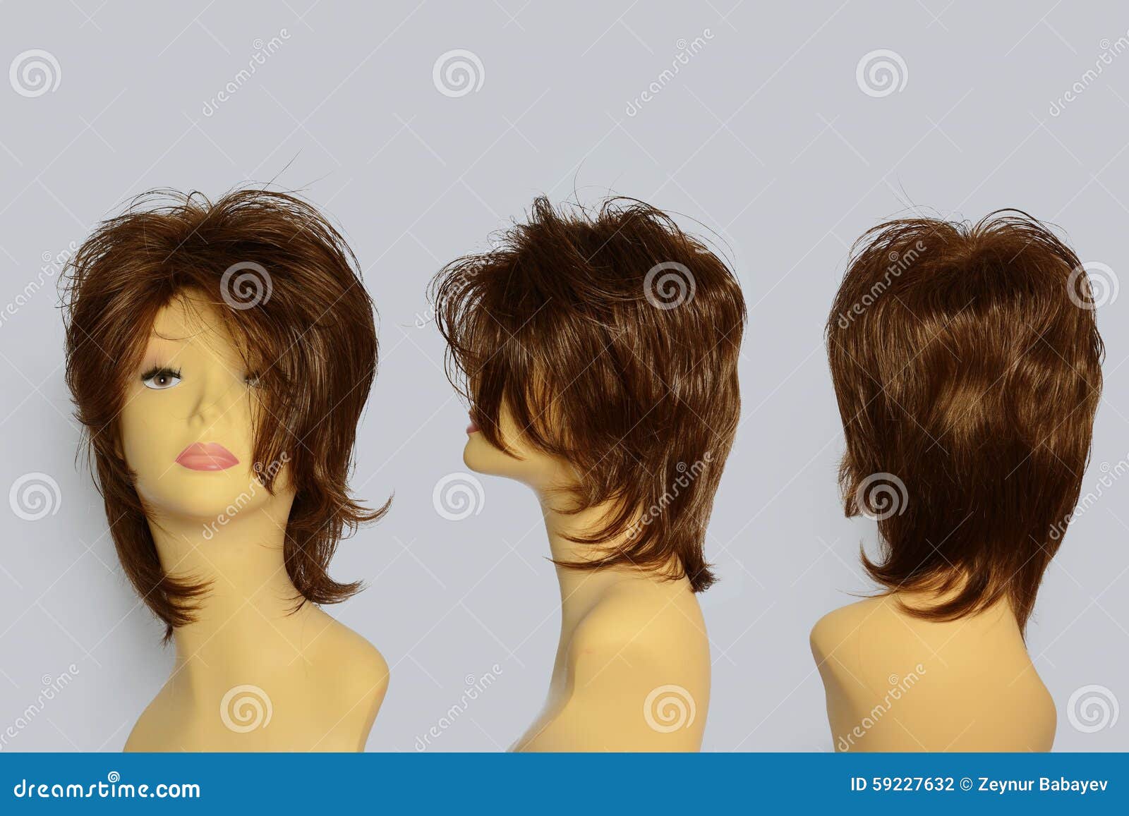 Mannequin Head With Long Blond Wig Stock Photo - Download Image