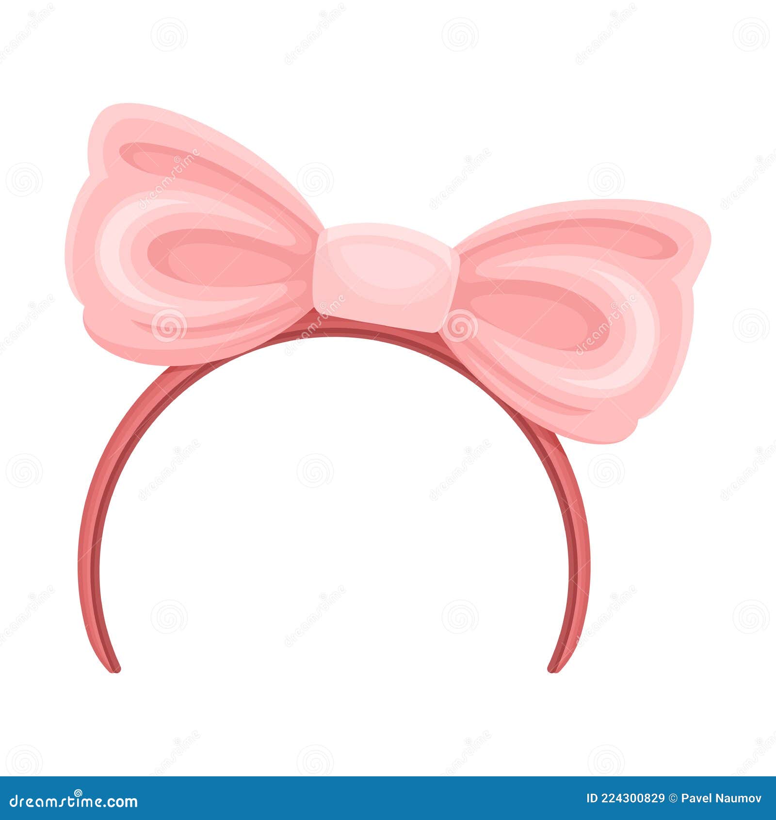 Hairband with Pink Bow As Party Birthday Photo Booth Prop Vector ...