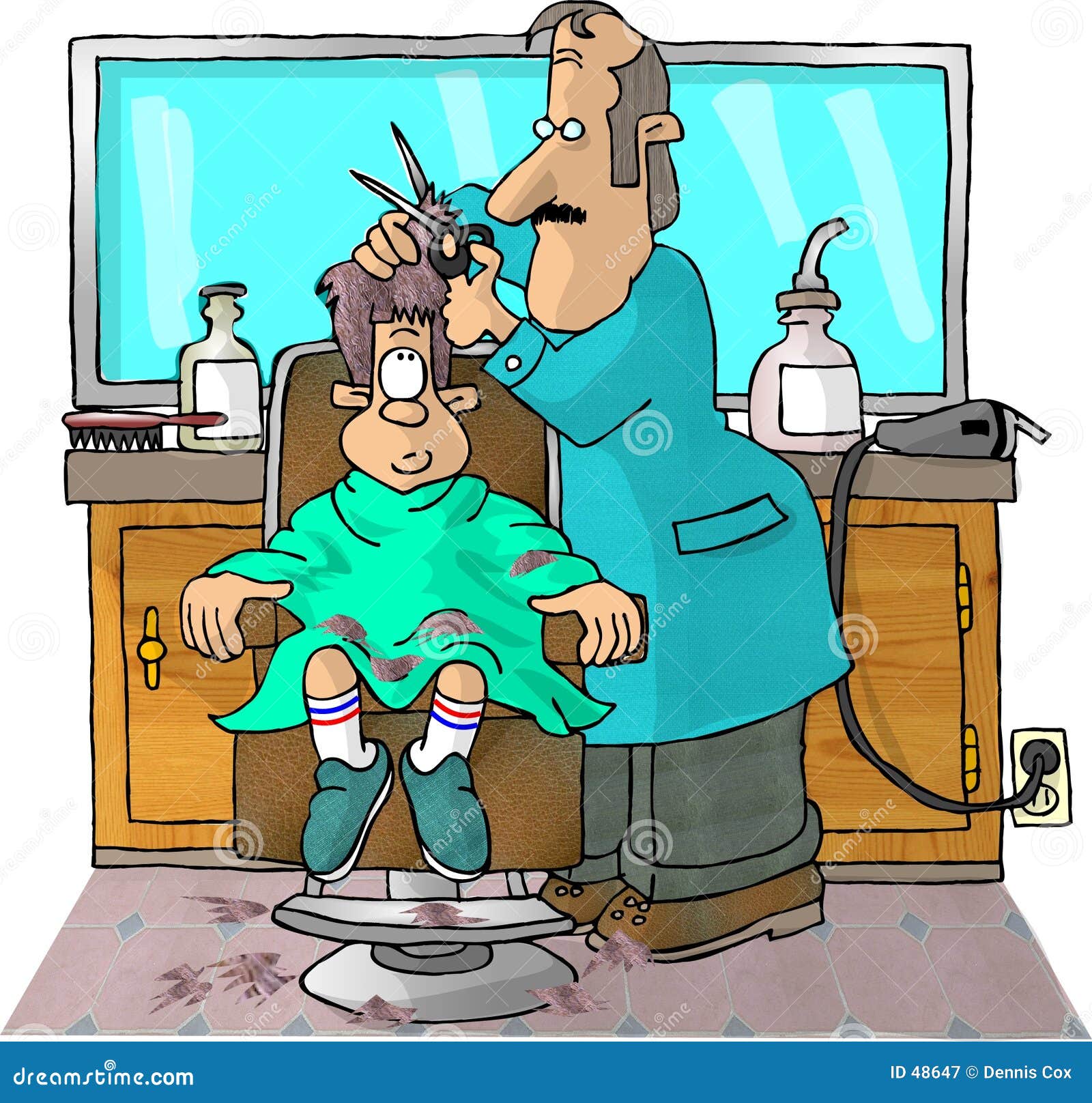 Haircut stock illustration. Illustration of male, humor - 48647