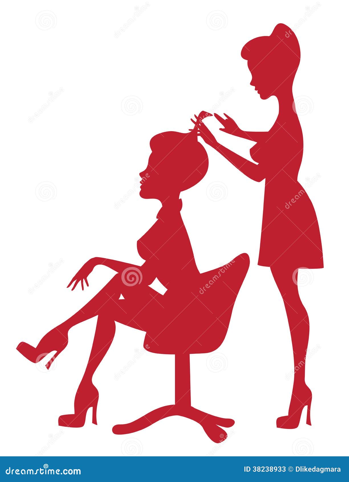 At Hairdresser stock illustration. Illustration of style - 38238933