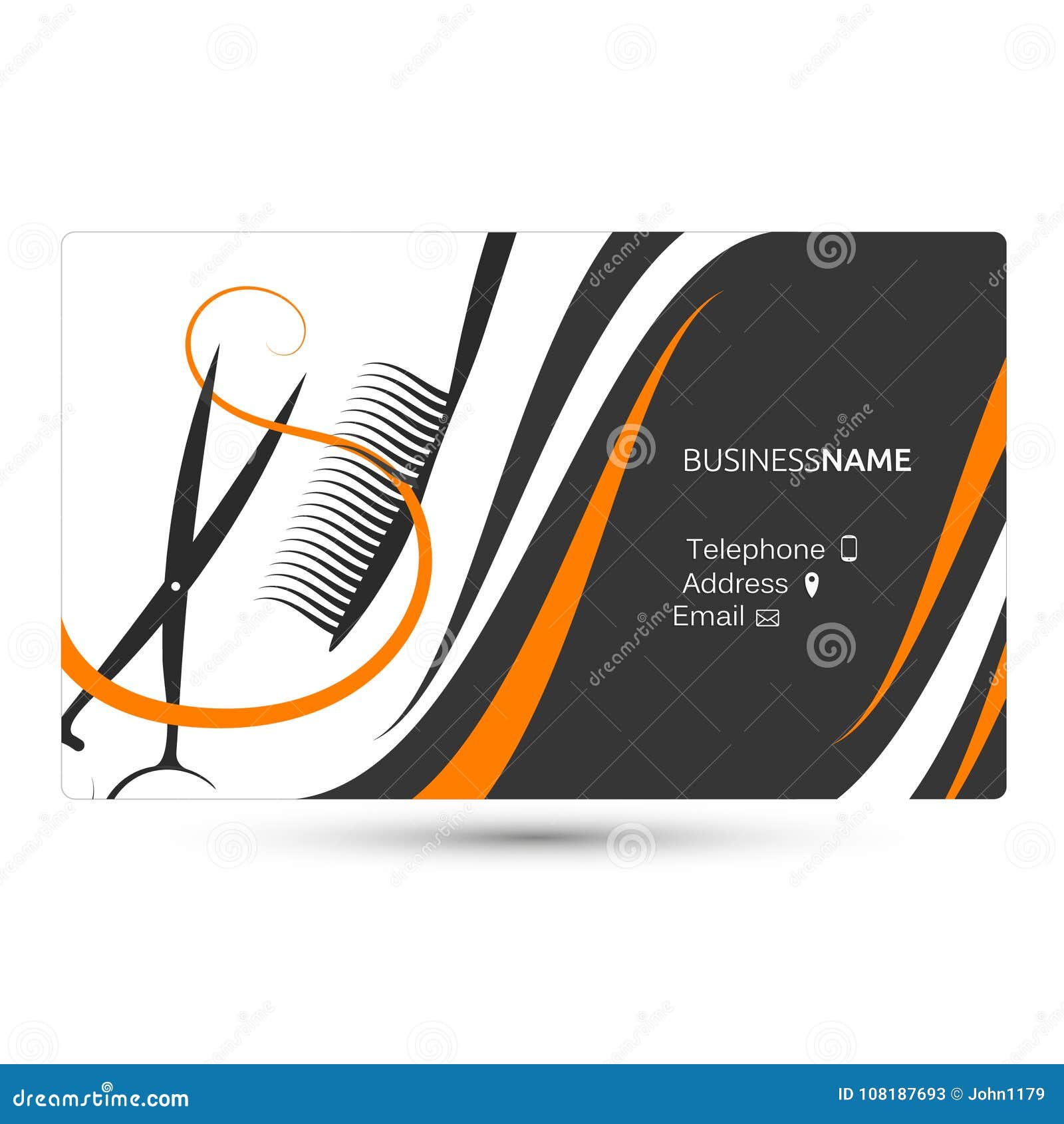 Hairdressing Salon Business Card Stock Vector Illustration Of