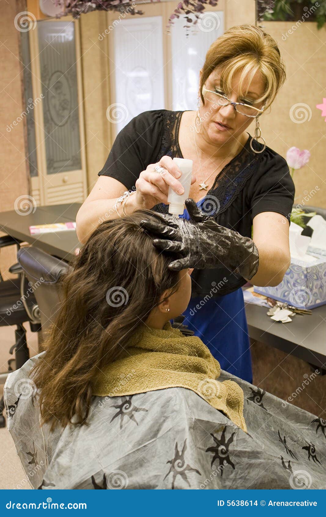 Hairdresser with Client stock photo. Image of care, hairstylist - 5638614