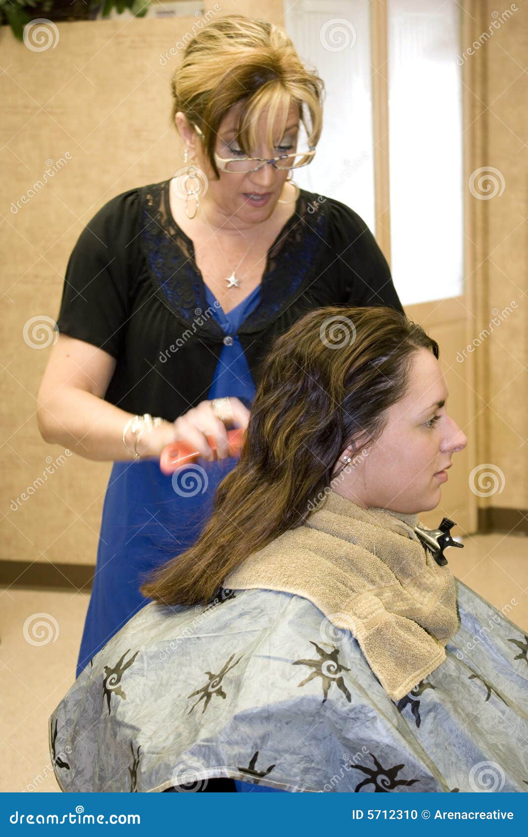 Hairdresser with Client stock photo. Image of haircolor - 5712310