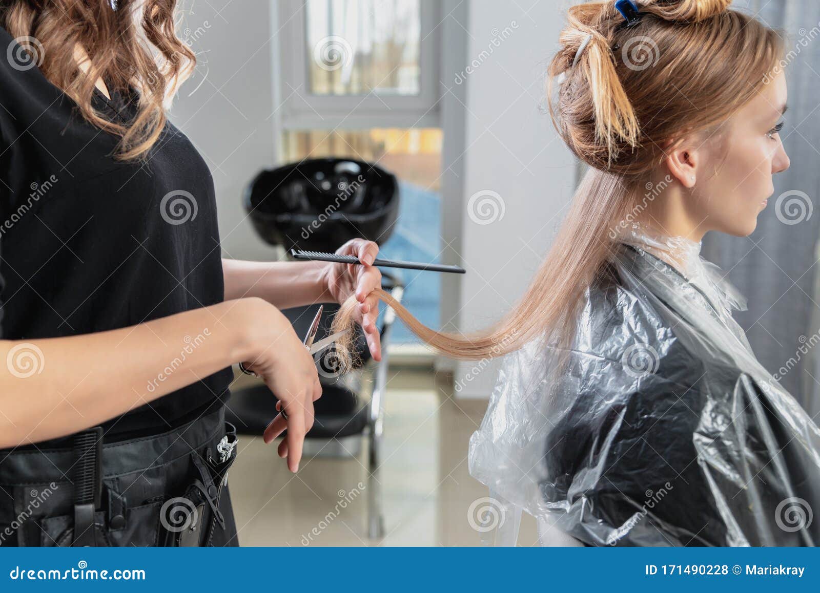 Hairdresser Cut Hair of a Blonde Young Woman in Hair Salon Stock Photo - Image of beauty, hairstyle: 171490228 Hairdresser Cut Hair of a Blonde Young Woman in Hair Salon Stock Photo - Image of beauty, hairstyle: 171490228