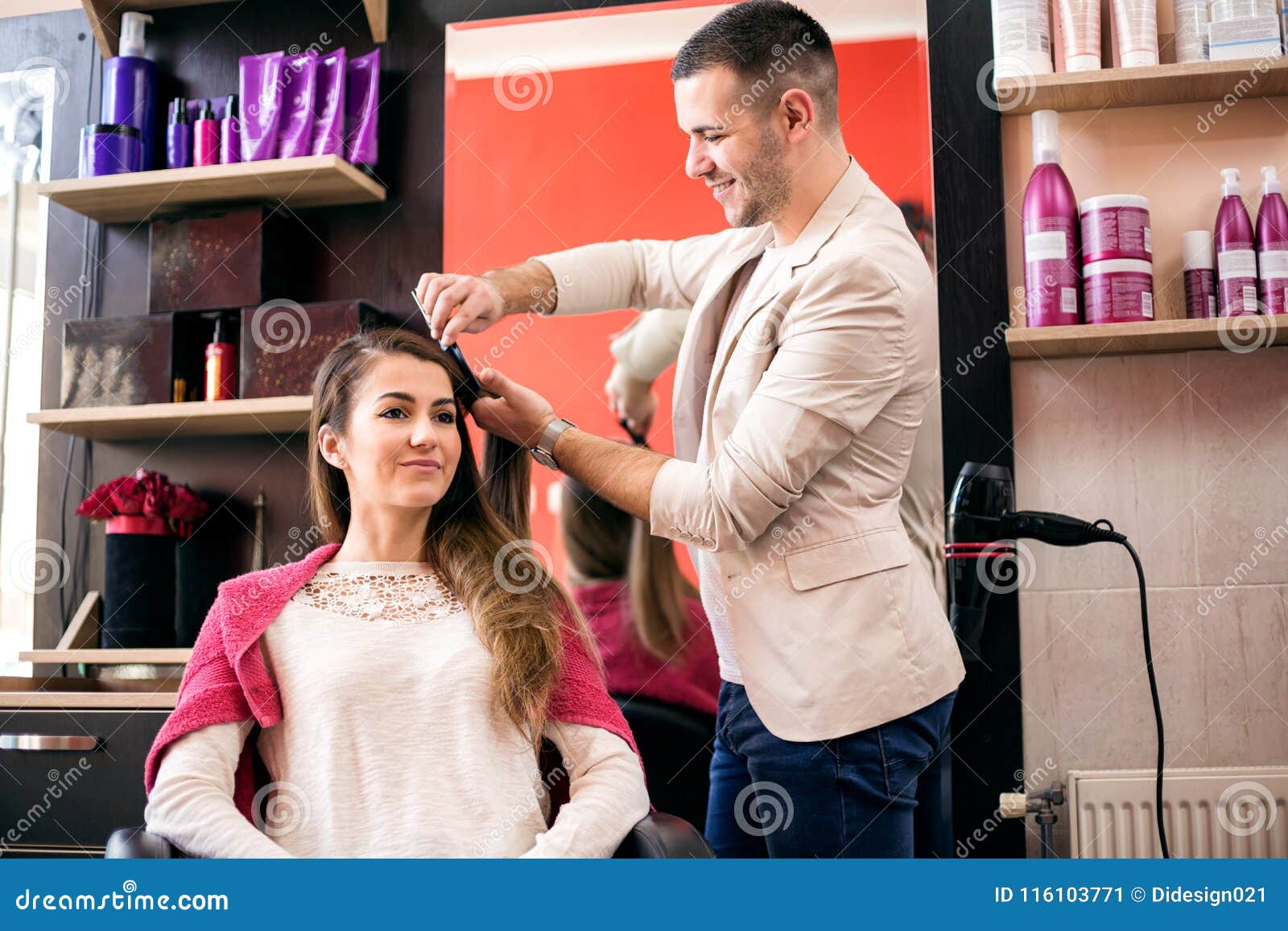 Hairdresser Cutting Woman`s Hair in Salon, Portrait of Beautiful Stock Image - Image of coiffeur, haircut: 116103771 Hairdresser Cutting Woman`s Hair in Salon, Portrait of Beautiful Stock Image - Image of coiffeur, haircut: 116103771