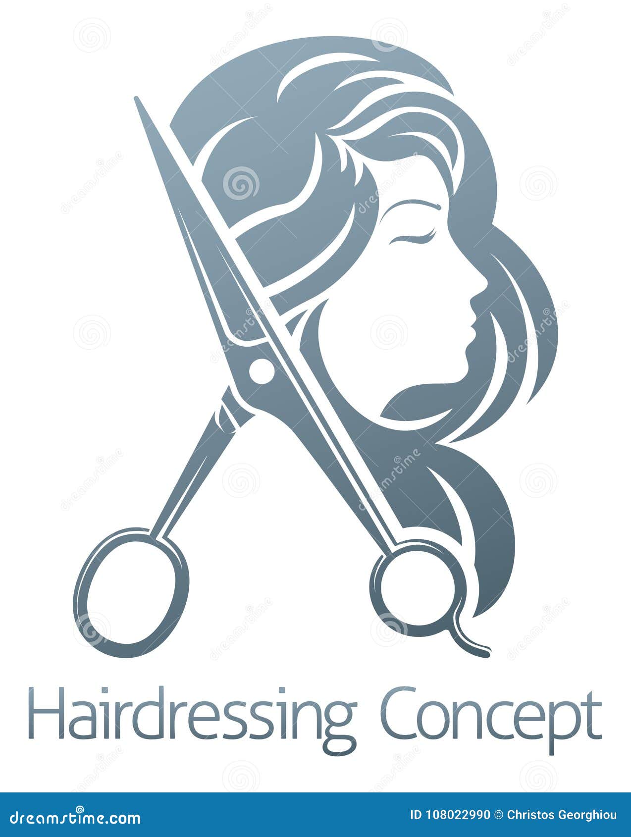hairdresser hair salon scissors woman concept