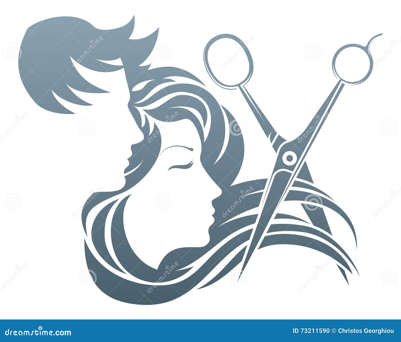 Hairdresser Man and Woman Scissors Concept Stock Vector - Illustration of  hair, scissors: 73211590