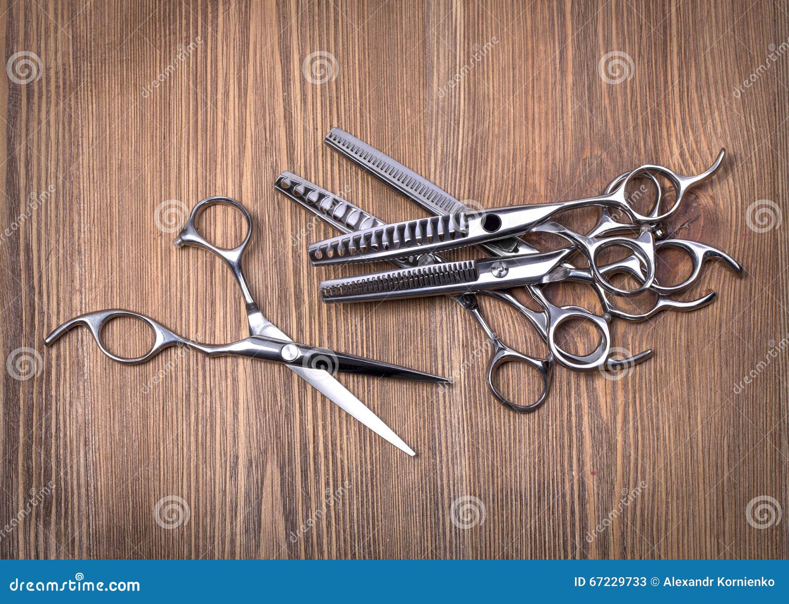 Hairdresser Scissors on Table Stock Image - Image of barber, razor: 67229733