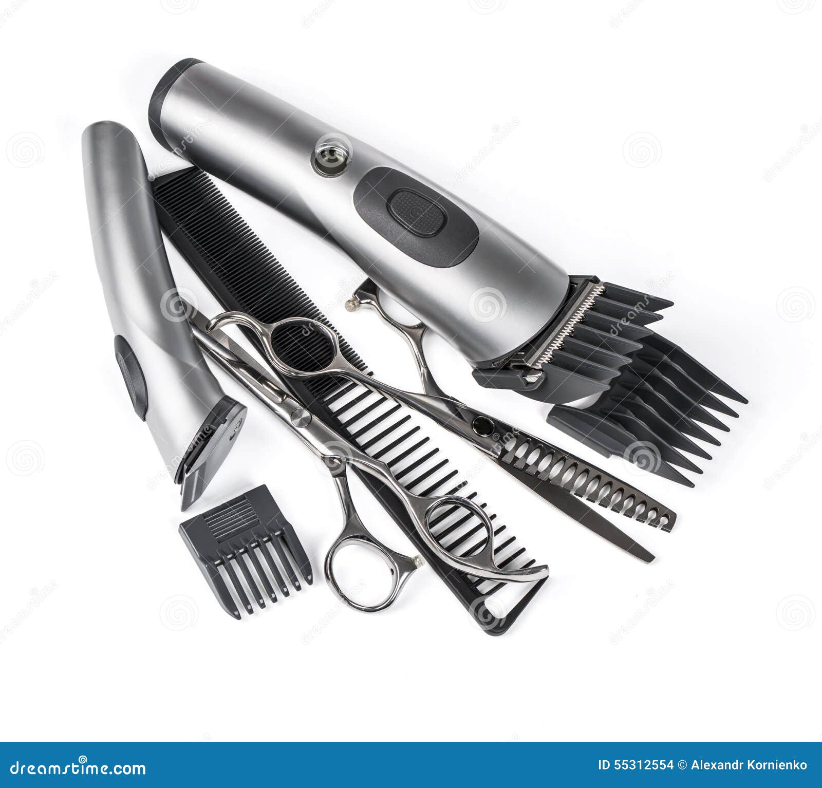 Hairdressing tools stock photo. Image of crew, metal 55312554