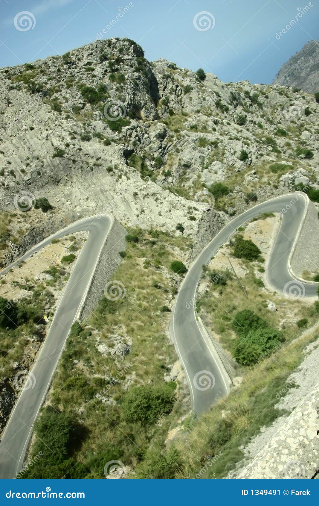 Hairpin curve stock image. Image of turn, hills, hairpin 1349491