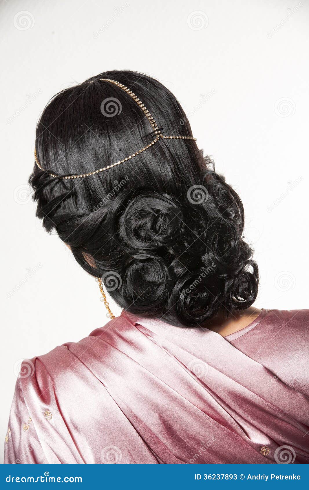 Hairstyle Beautiful Indian Girl Stock Image - Image of black, india:  36237893