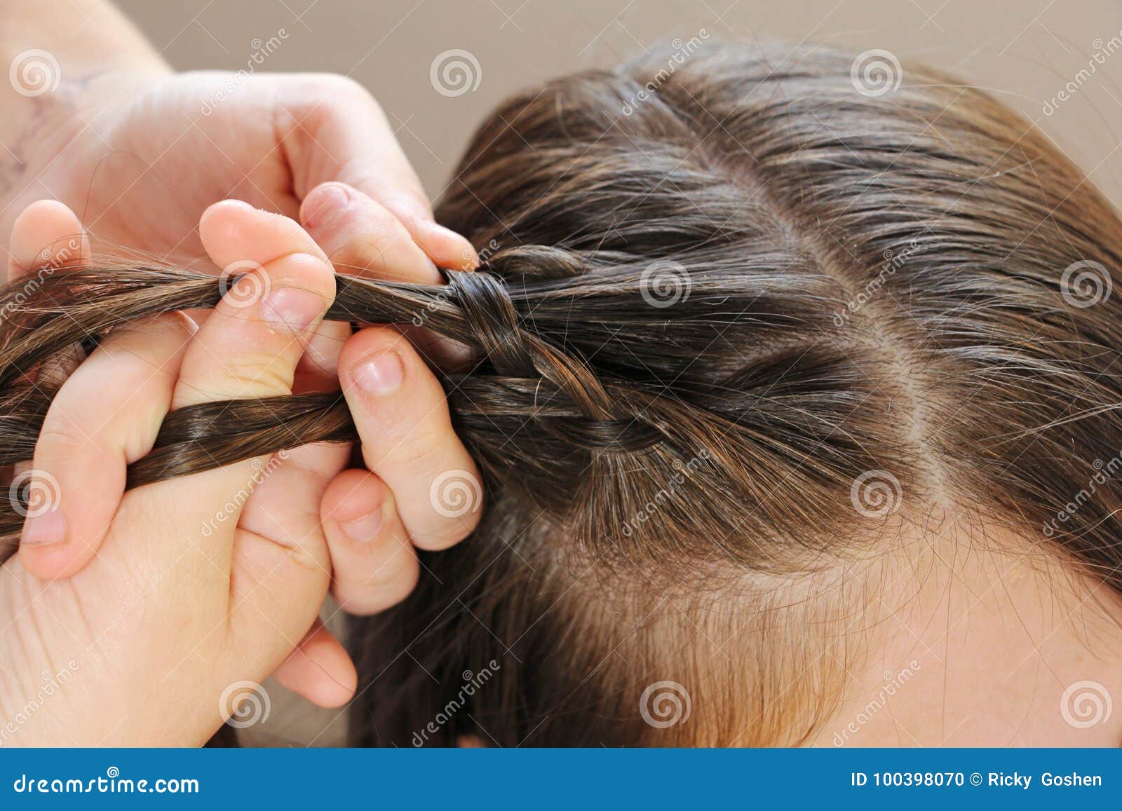 Hairstyle Braids Stock Photo Image Of Fashion Brown