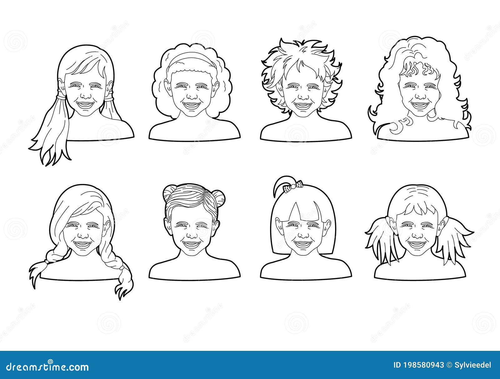 Hairstyle Drawing for Girls Stock Vector - Illustration of isolated, drawing: 198580943 Hairstyle Drawing for Girls Stock Vector - Illustration of isolated, drawing: 198580943