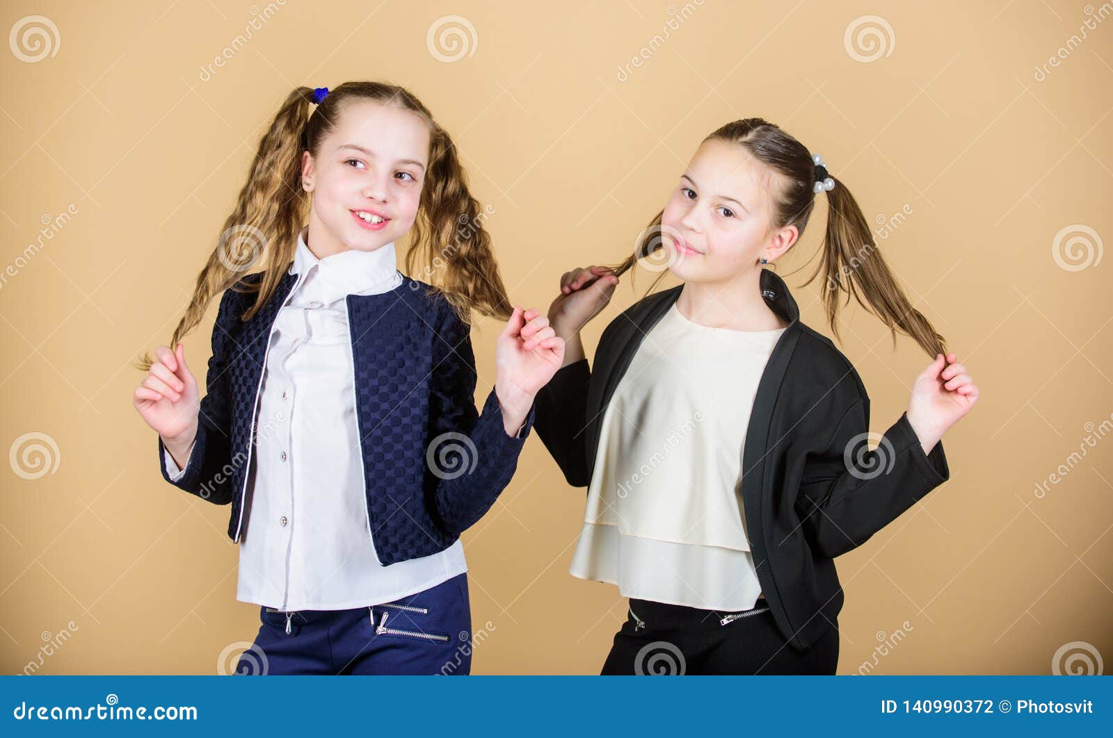 Hairstyle for Female. Cheerful Friends Made Same Hairstyle for Fun. we Look  Like Sisters. Best Friends Forever Stock Photo - Image of hair, concept:  140990372