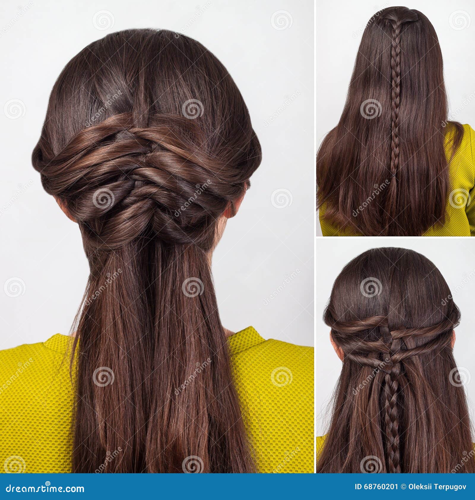Hairstyle for Long Hair Tutorial Stock Image - Image of backstage ...
