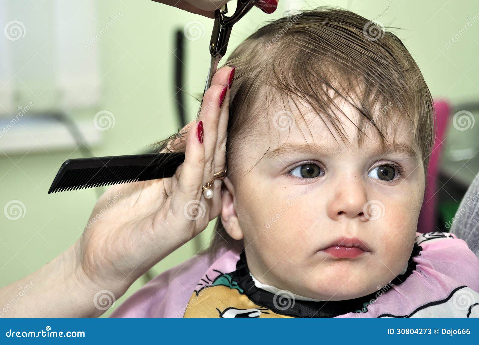 Hairstyle One Year Old Child Stock Image Image Of People