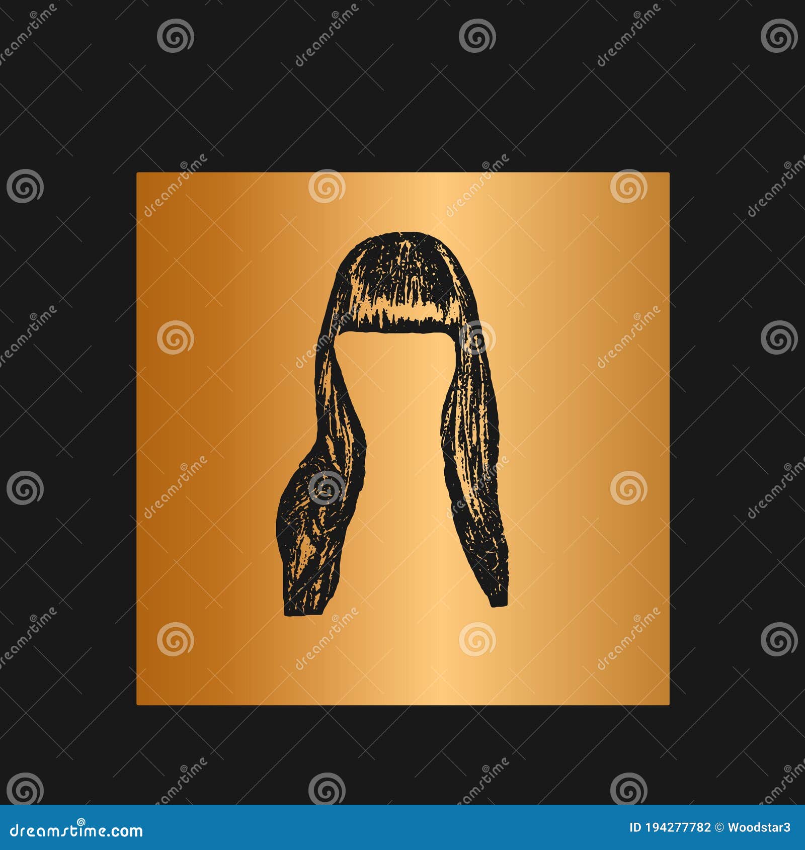 Hairstyle Silhouettes Great Set For Styling Black Hair For Women Stock Vector Illustration Of