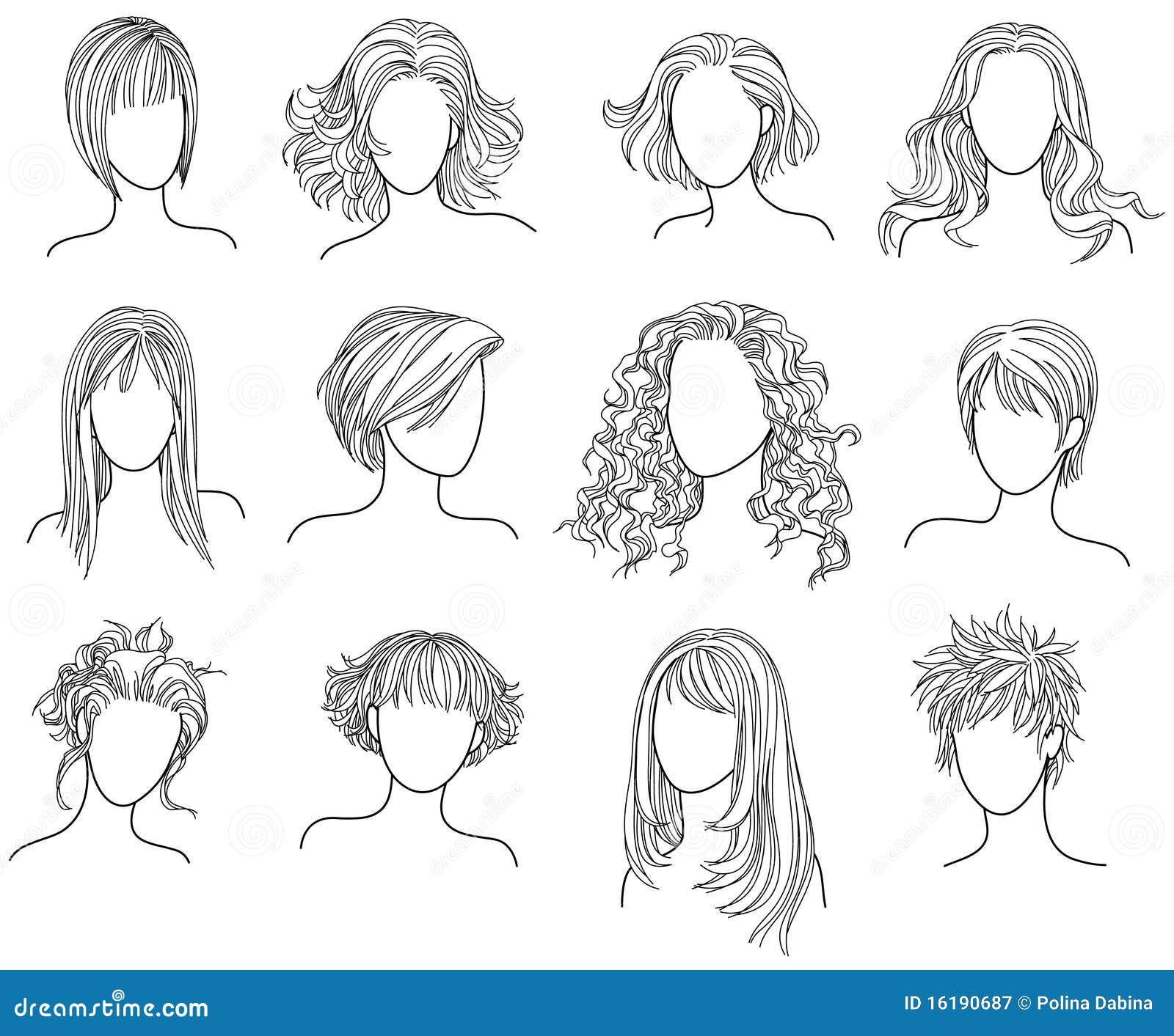 Hairstyles Stock Illustrations – 7,472 Hairstyles Stock Illustrations,  Vectors & Clipart - Dreamstime