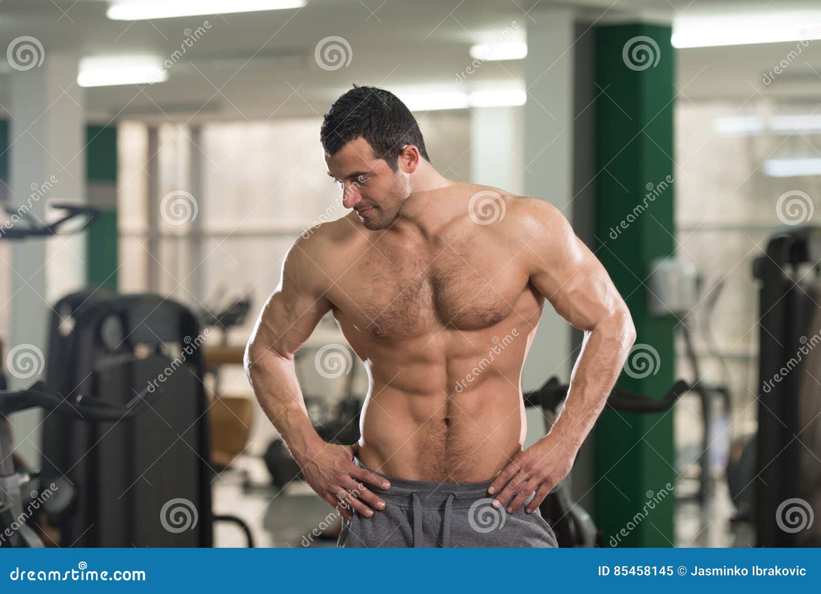 Muscle hairy man Clark is