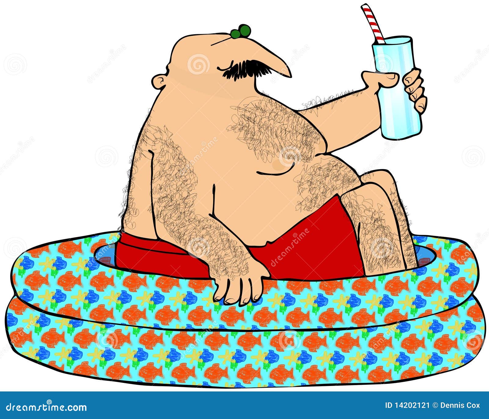 Kiddie Pool Concept Banner, Comics Isometric Style Vector Illustration