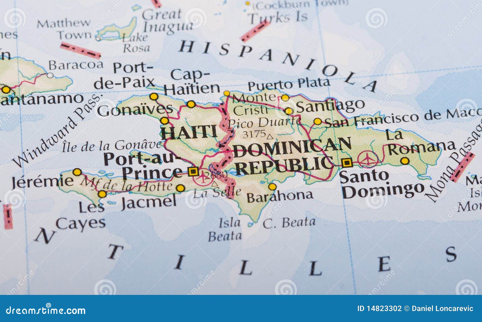 haiti and dominican republic map